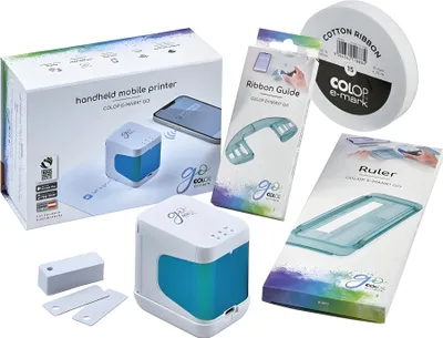 Produktbild von COLOP mobiler Drucker e-mark go Starter-Set weiß