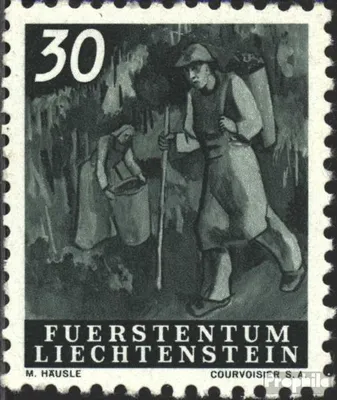 Produktbild von Briefmarken Liechtenstein 1951 Mi 294 postfrisch Landarbeit