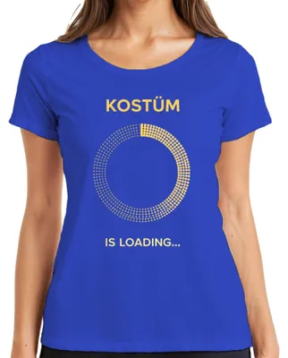 Obrázok produktu pre KOSTÝM SA NAČÍTAJÚ Karneval Halloween Cosplay Darček Dámske tričko, modré, L