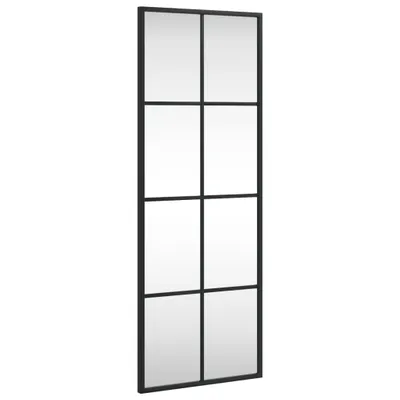 Zdjęcie produktu dla vidaXL Lustro ścienne czarne 30x80 cm prostokątne żelazne