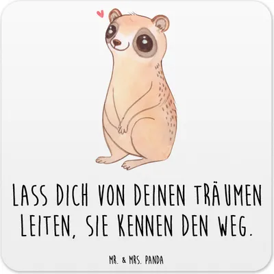 Produktbild von Mr. & Mrs. Panda Tischuntersetzer Plumplori Glücklich 15er Set - Weiß - Geschenk, Untersetzer Getränke, Coaster, Tisch, Lustige Sprüche, Glas-Untersetzer, für Gläser