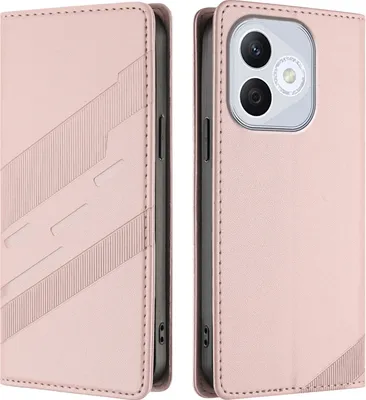Produktbild von Hülle für Honor 400 Lite, Kunstleder Brieftaschen Handyhülle mit Kartenfach und Standfunktion Pink