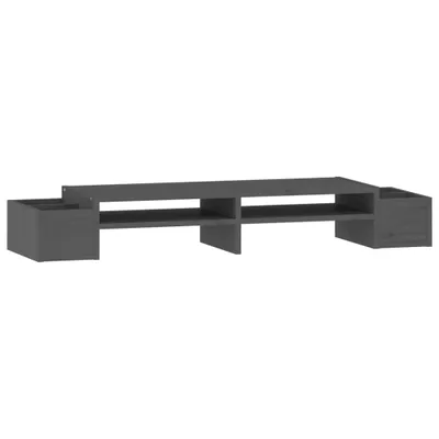 Obrázok produktu pre Stojan na monitor sivý 100x27,5x15 cm masívna borovica