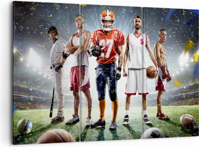 Produktbild von Bild auf Leinwand - Leinwandbild - Sport Sportler - 105x70cm - Wand Bild - Wanddeko - Wandbilder - Leinwanddruck - Bilder - Kunstdruck - Wanddekoration - Leinwand bilder - Wandkunst - CE105x70-3873