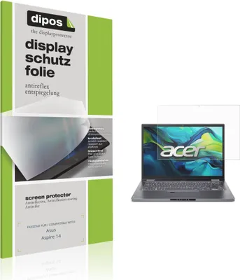 Produktbild von 2x Schutzfolie für Asus Aspire 14 matt Displayschutzfolie Folie Display Schutz dipos