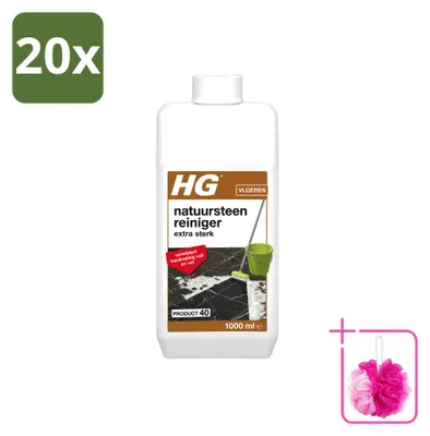 Produktbild von 20 x HG Natursteinreiniger Extra Stark - 1 Liter - Sparpackung - 20 Stücke