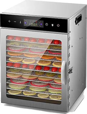 Obrázek produktu pro Sušička potravin, 24hodinový časovač, tichý provoz, 12 táců