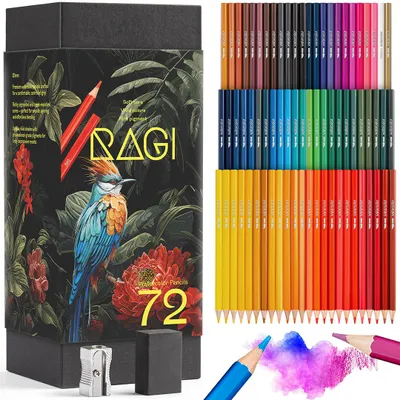 Produktbild von Aquarellstifte, Set mit 72 Farben, zum Zeichnen und Malen