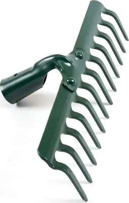 Produktbild von Rechen 10 Zinken 24 cm Rasenrechen Heurechen Harke ohne stiel (10 Zinken)