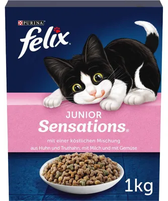 Produktbild von Felix Sensations Trockenfutter Katze, Junior 1 kg