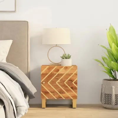 Produktbild von vidaXL Nachttisch Braun und Schwarz Massivholz Mango