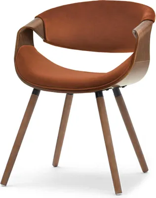 Obrázek produktu pro Designová jídelní židle SAROLTA - měděná / ořech