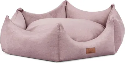Produktbild von Die Villa 75x38x20 cm, Hundebett mit Rand, Haustierbett, Bett, Bodenbett, Hundekissen, Hundesofa, Katzenbett, (Velvet/Rosa)