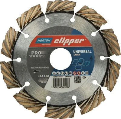 Image de Disque diamanté Norton Clipper Pro Universal Laser - 125 x 22,2 mm 70184607684