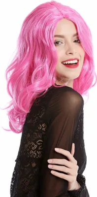 Produktbild von WIG ME UP Perücke Pink Mittelscheitel Wellig 90831-ZAC5B