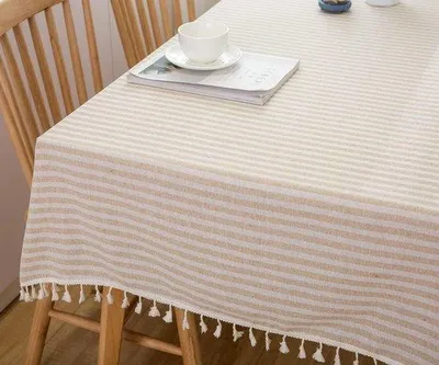 Produktbild von Rechteckiges Beige Tafelkleed aus Baumwolle, abwaschbar, 140x180cm