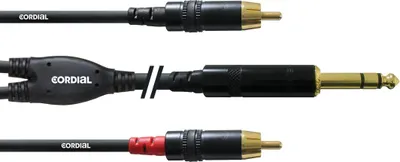 Produktbild von Cordial CFY 6 VCC, 6 m, 6.35mm, 2 x RCA, Männlich, Männlich, Schwarz
