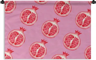 Produktbild von MuchoWow® Wandteppich Wandbehang Obst - Rosa - Muster 60x40 cm Tapisserie Dekoration Wandtuch - Wanddekorationen