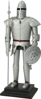 Produktbild von Dekoration Dekofigur Ritterrüstung Ritter mit Hellebarde und Schild 44 cm Ritterheim