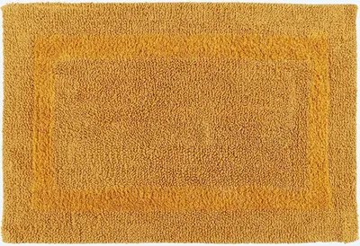 Produktbild von HOMESCAPES Badematte senfgelb 50x80 cm aus 100% Baumwolle