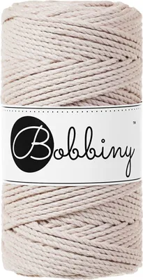 Produktbild von Bobbiny 3PLY Macramé Rope 3 mm 100 m Nude Schnur
