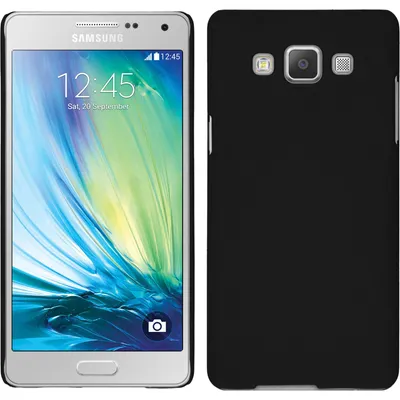 Produktbild von PhoneNatic Case kompatibel mit Samsung Galaxy A5 (A500) - Hülle schwarz gummiert Hard-case + 2 Schutzfolien