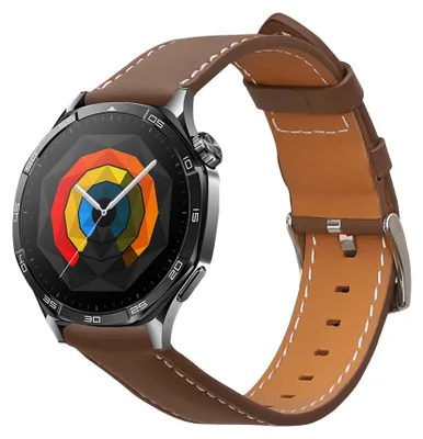 Produktbild von kwmobile Echtleder Uhrenarmband für Huawei Watch GT5 46mm / GT5 Pro 46mm / GT4 46mm / Watch GT3 SE Armband - Ersatzarmband für Fitnesstracker -