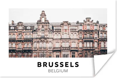 Produktbild von MuchoWow® Poster Belgien - Brüssel - Huizen 60x40 cm - Schlafzimmerdekoration