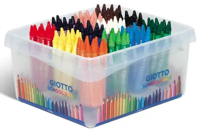 Immagine prodotto di Giotto, confezione da 144 pezzi, set scolastico, matite colorate Giotto Cera, codice prodotto 524300