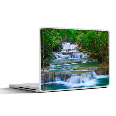 Produktbild von MuchoWow® Laptop Aufkleber Sticker Cover Wasserfall - Bäume - Natur - Dschungel 25x18 cm - Laptop-Deko