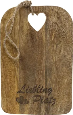 Produktbild von Hängedeko aus Holz mit Herz und Schriftzug für Wanddekoration