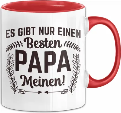 Produktbild von Papa Tasse Geschenk Zum Vatertag Es Gibt Nur Einen Besten Papa Meinen Kaffee-Becher (Rot)