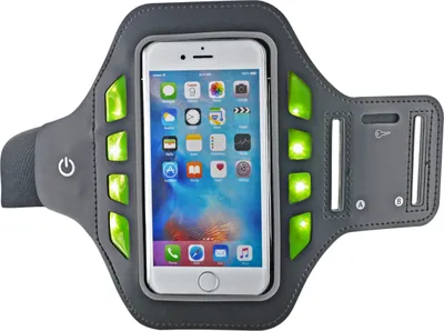 Produktbild von BigBen Connected, Sportarmband für Smartphone 5,5" mit reflektierenden LEDs, Schwarz