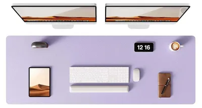 Produktbild von Schreibtischunterlage Mauspad 120x43cm Lila in Lederoptik