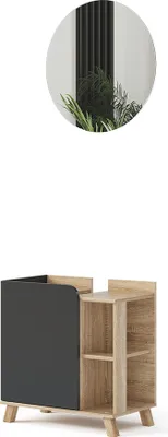 Produktbild von Badmöbel-Set Vicco Karen Sonoma/Anthrazit 2 Teile, Model 47290