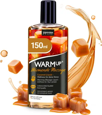 Produktbild von JOYDIVISION WARMup 150 ml Massageliquid mit Karamell Duft & Geschmack I Wärme-Effekt I wie Massageöl