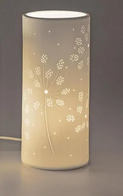 Produktbild von formano Bollweg Lampe Tischlampe Allium weiss aus Porzellan mit Durchbruch Dekolampe 11x24cm