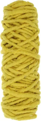 Produktbild von Robuste Filzkordel aus Schafwolle und Jute mit Drahtkern, Gelb, Bastelschnur für Deko & Handwerk, L20m