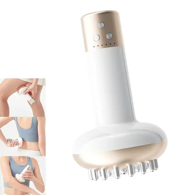 Produktbild von Elektrische Meridian-Massagebürste mit Wärmefunktion, 2-in-1 Schabmassagegerät gegen Cellulite, 6 Stufen Vibration & Rotlichttherapie, Kabelloses Handgerät zur Entspannung