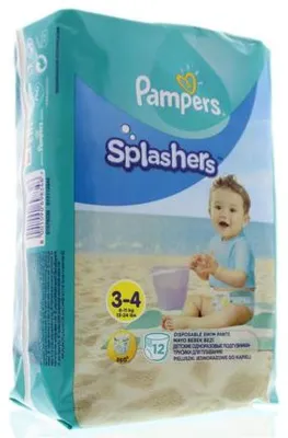 Productafbeelding van Pampers 8001090698346 Pampers Zwemluiers Splashers, maat 3 - 8 kg, voordeelverpakking