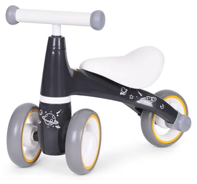 Immagine prodotto di ECOTOYS LB1603: Bicicletta senza pedali per bambini, con ruote in EVA, colore nero e grigio