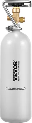 Obrázek produktu pro VEVOR Nádrž na CO2 (2 kg) Láhev na CO2 z legované oceli, šedý nástřik, plynová láhev s certifikátem pro systém výdeje čepovaného piva