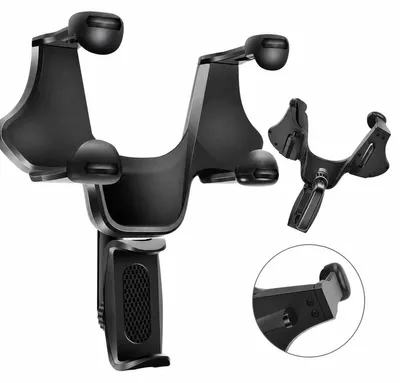 Image de Support de rétroviseur de voiture 3-7 pouces pivotant pour smartphone