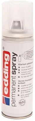 Produktbild von Klarlackspray edding 5200 permanent glänzend Packung mit 6 Stück