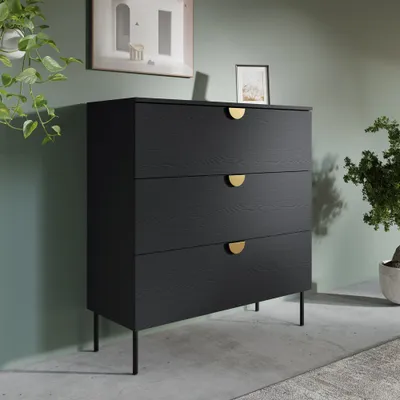 Produktbild von Kommode 100 cm in schwarz MOLONG-166