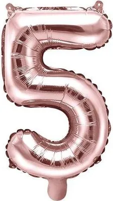 Immagine prodotto di Palloncino in foil numerico ROSE GOLD 5 - 35 cm ( NON RIEMPIBILE CON ELIO )