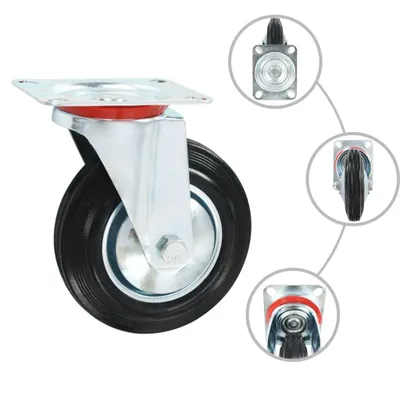 Image de vidaXL Roulettes pivotantes 4 pcs. 160 mm
