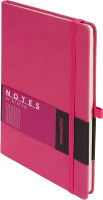 Produktbild von A5-Notizbuch mit rosa Karomuster und Hardcover