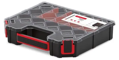 Productafbeelding van Robuuste gereedschapskist met compartimenten en handvat, plat model (6,0), 30 cm lang