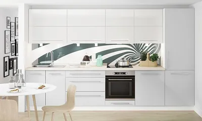 Produktbild von Küchenblock Küchenzeile 340cm Komplett Küche weiß / RAL 7047 telegrau - RAL 9010 reinweiß semi matt lackiert
